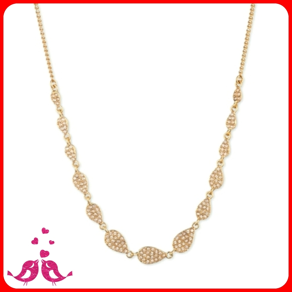 Givenchy Gold-Tone Pavé Statement Necklace for Valentine's Day